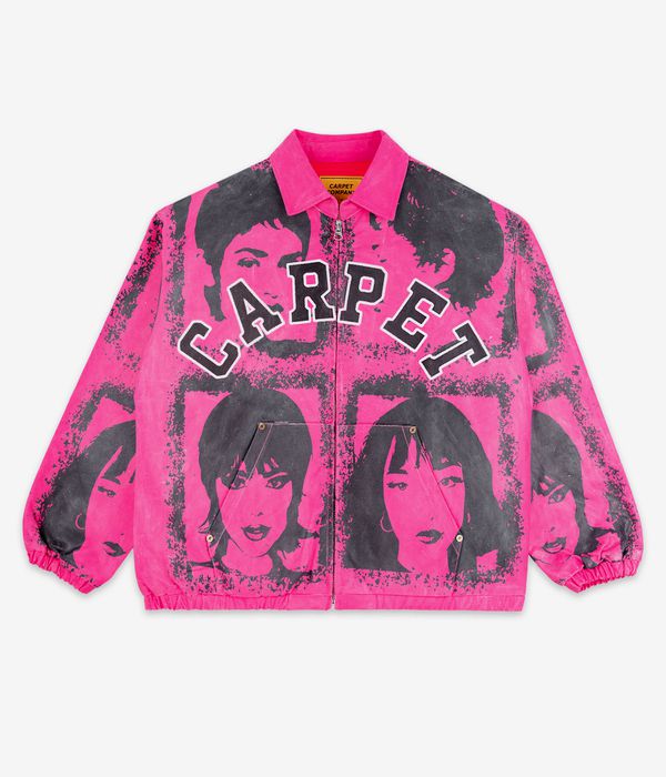 Carpet Company I-Ladies Waxed Work Jacket (pink black)