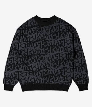 Wasted Paris Allover Feeler Sweater (charcoal black)