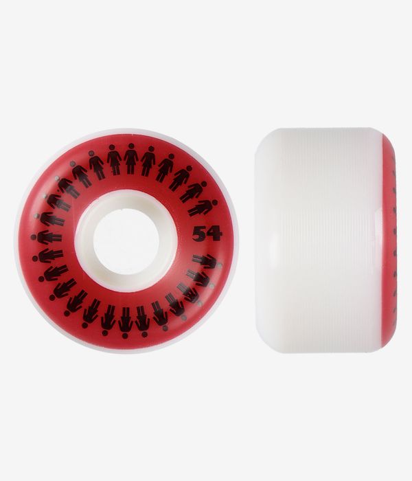 Girl Repeater Conical Rouedas (white red) 54mm 99A Pack de 4