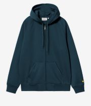 Carhartt WIP Chase Zip-Sweatshirt avec capuchon (duck blue gold)