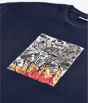 Poetic Collective Burning Skull T-Shirt (navy)