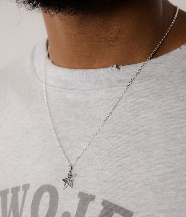 Twojeys Black Enameled Icon collier (silver)