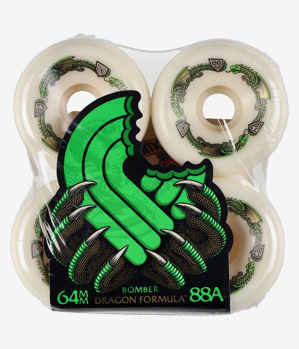Powell-Peralta Dragons Bomber Symmetrical Extra Wide Ride Rollen (offwhite) 64 mm 88A 4er Pack