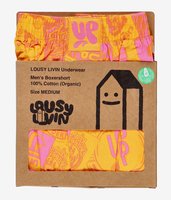 Lousy Livin Up Sticker Clash Bokserki (yellow)