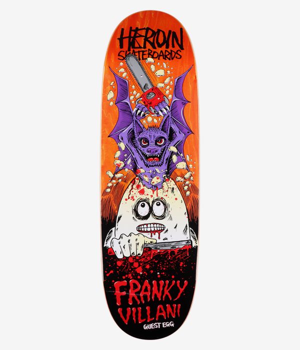 Heroin Skateboards Villani Guest Egg 9.5" Skateboard Deck (multi)