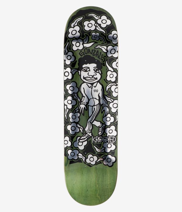 Krooked Gonzales Sweatpants 8.5" Skateboard Deck (foil multi)