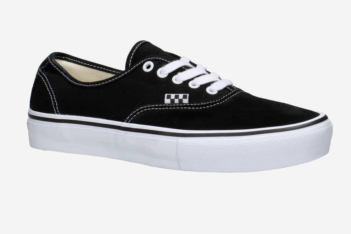Black white authentic vans sales