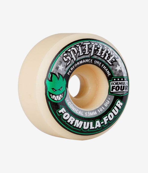 Spitfire Formula Four Conical Ruedas (white green) 53 mm 101A Pack de 4