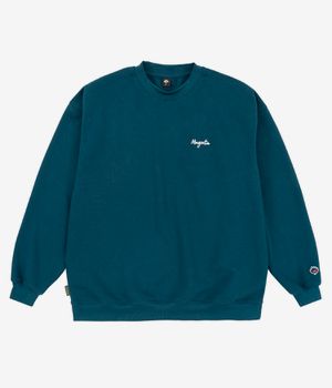 Magenta Script Sweatshirt (petrol blue)