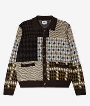 Obey Patchwork Cardigan (brown multi)