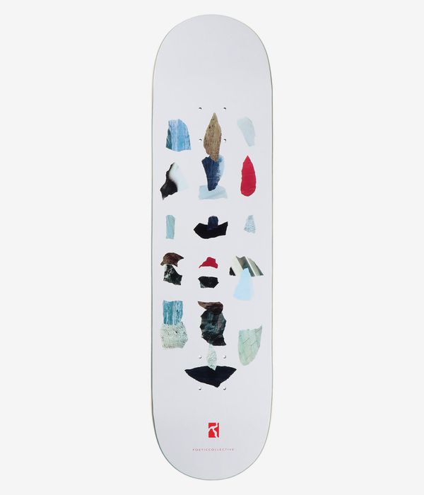 Poetic Collective Collage 8.125" Planche de skateboard (white)