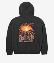 HUF x Thrasher Meltdown Heavyweight Hoodie (washed black)