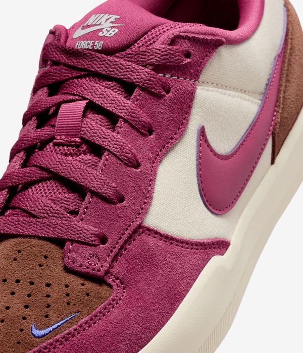 Nike SB Force 58 Shoes (pale ivory sweet beet fauna brow)