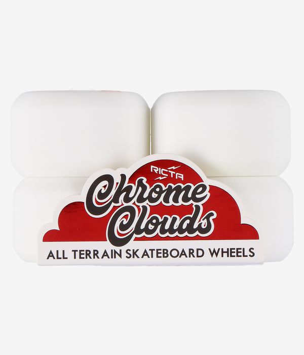 Ricta Chrome Clouds Ruote (red white) 56mm 86A pacco da 4