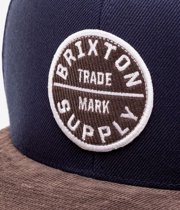 Shop Brixton Oath III Snapback Cap (navy deep brown) online | skatedeluxe