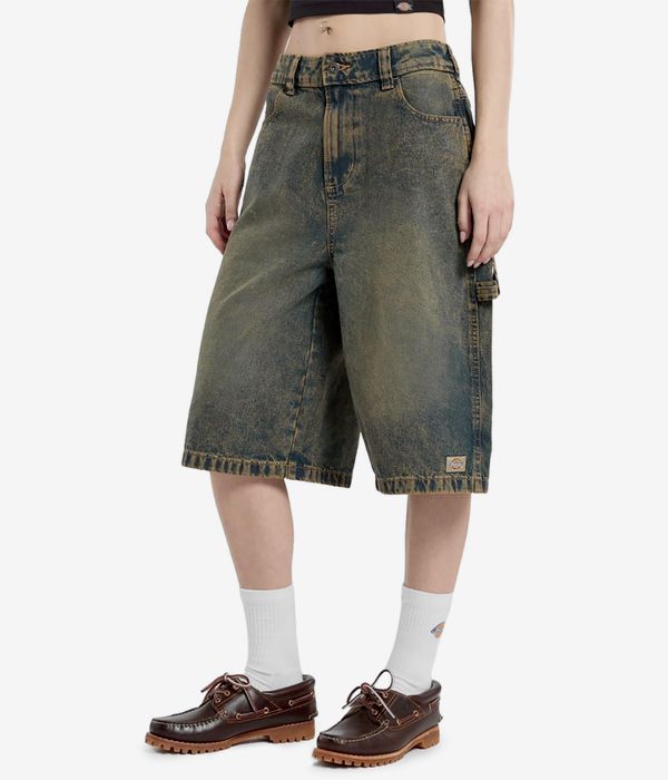 Dickies Carpenter Denim Jort Shorts women (yellow fade indigo)