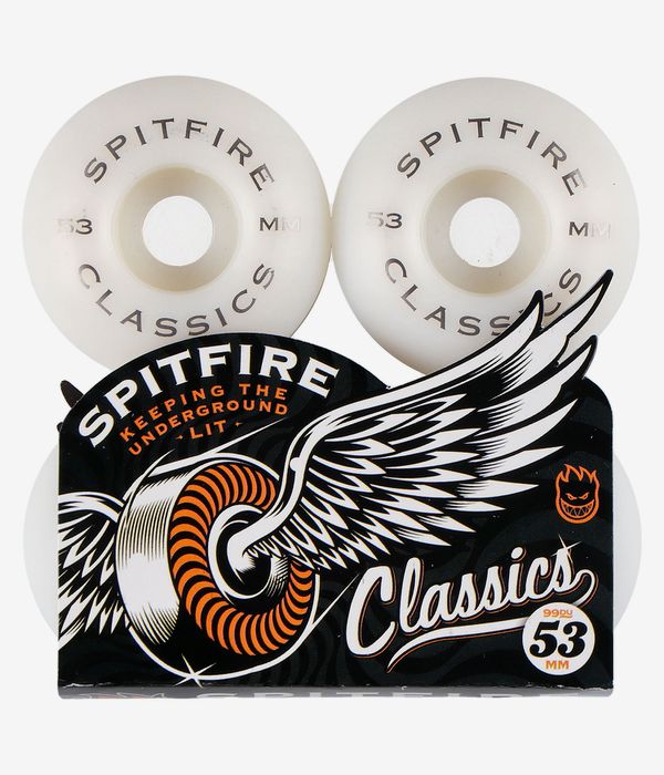 Spitfire Classic Rouedas (white) 53mm 99A Pack de 4