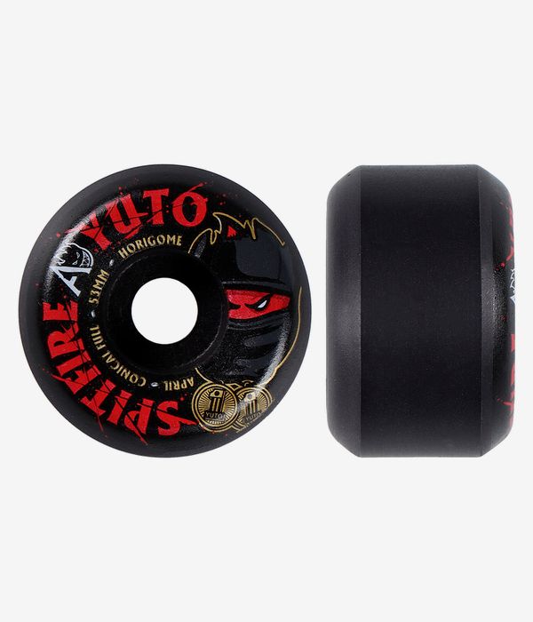 Spitfire x April Formula Four Yuto Conical Full Rollen (black) 53 mm 99A 4er Pack