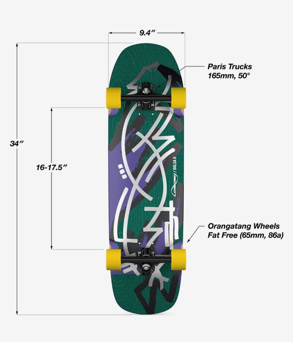 Loaded Bolsa II Paris V3 34" (86cm) Cruiser (jazz)