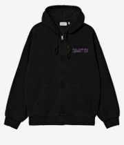 Carhartt WIP Think Tank Zip-Sweatshirt avec capuchon (black purple)