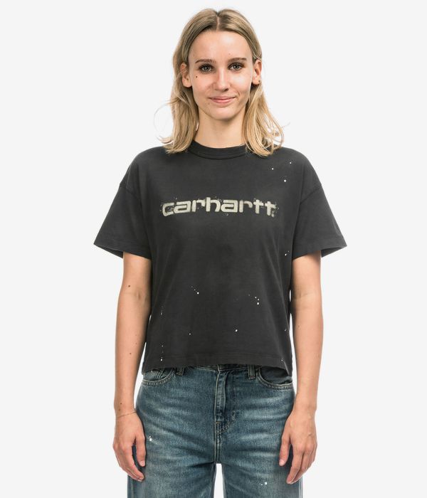 Carhartt WIP Painter T-Shirt women (black destroy wash splatter)