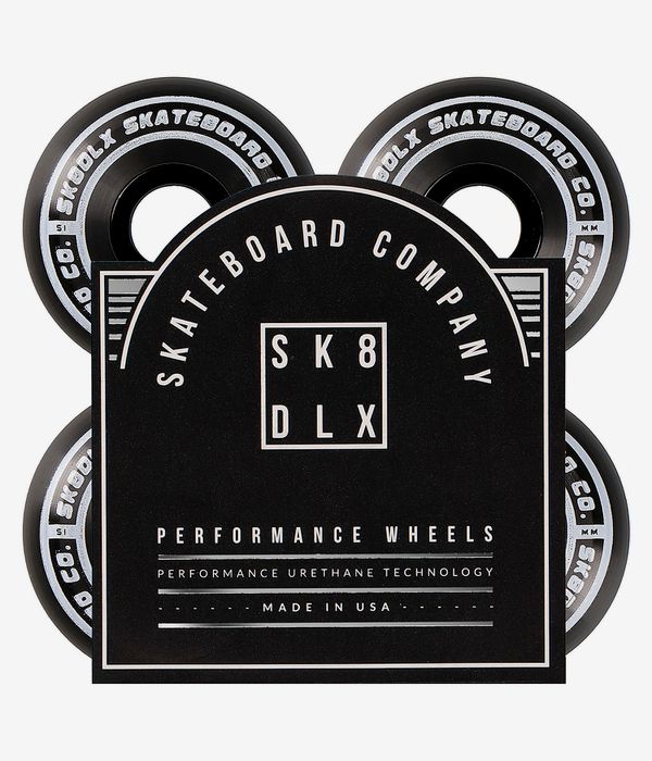 skatedeluxe Conical Rouedas (black) 51mm 100A Pack de 4