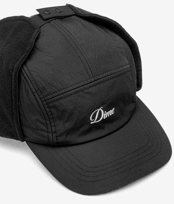 Dime Cursive Earflap Cap (black)