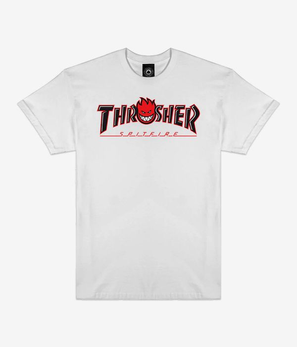 Thrasher x Spitfire Big Head Outline Camiseta (white)