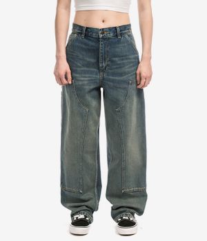 Carhartt WIP W' Brandon Double Knee Pant Smith Jeans women (blue worn used wash)