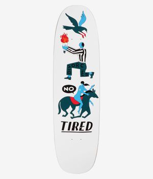 Tired Skateboards Oh Hell No Shaped 8.625" Skateboard Deck (white)