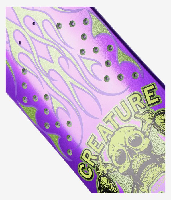 Creature Chop Shop Flame 8.5" Skateboard Deck (purple dip)