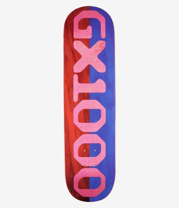 GX1000 Split Veneer 8.25" Skateboard Deck (red blue)