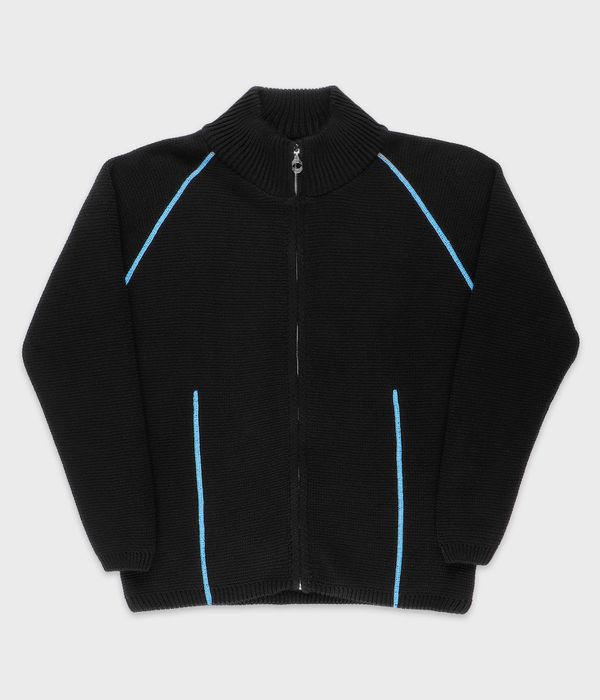 Öctagon Structura Zip Knitted Sweatshirt (black)