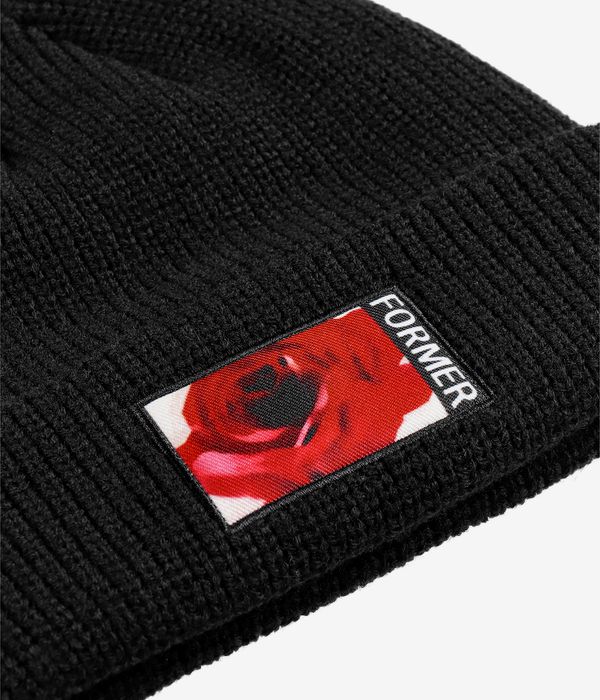 Former Rosette Patch Beanie (black)