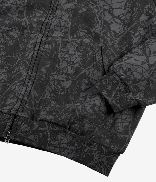 Butter Goods Woods Camo Zip-Hoodie (washed black)