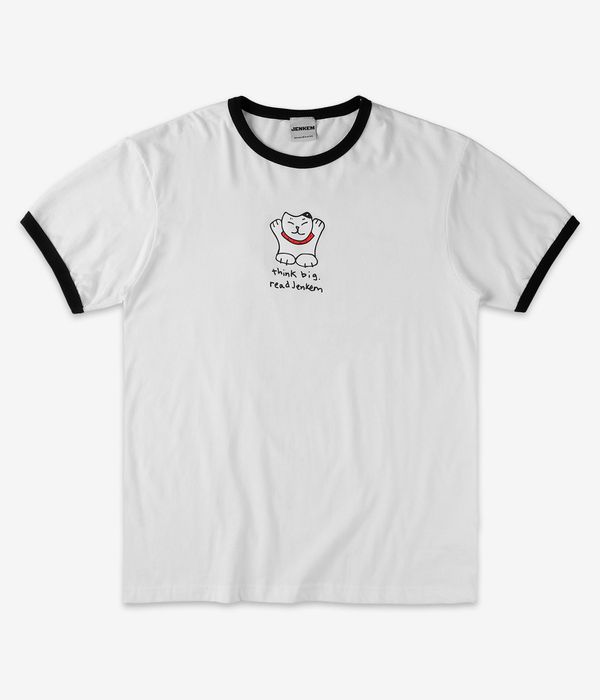 Jenkem Think Big T-shirt (white black ringer)