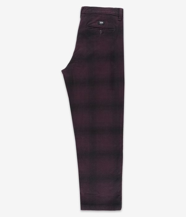 Vans Authentic Chino Loose Tapered Plaid Pantaloni (dark port black)