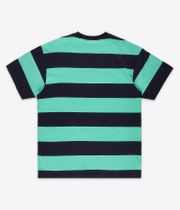 Carhartt WIP Dampier T-Shirt (stripe dark navy aqua green)