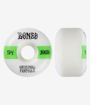 Bones 100's-OG #19 V4 Rouedas (white green) 54mm 100A Pack de 4