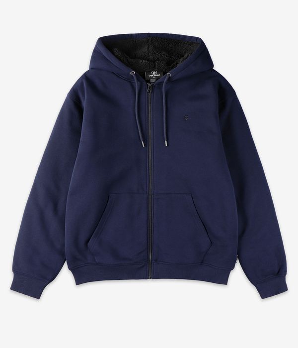 Volcom Single Stone Lined Zip-Sweatshirt avec capuchon (marine)