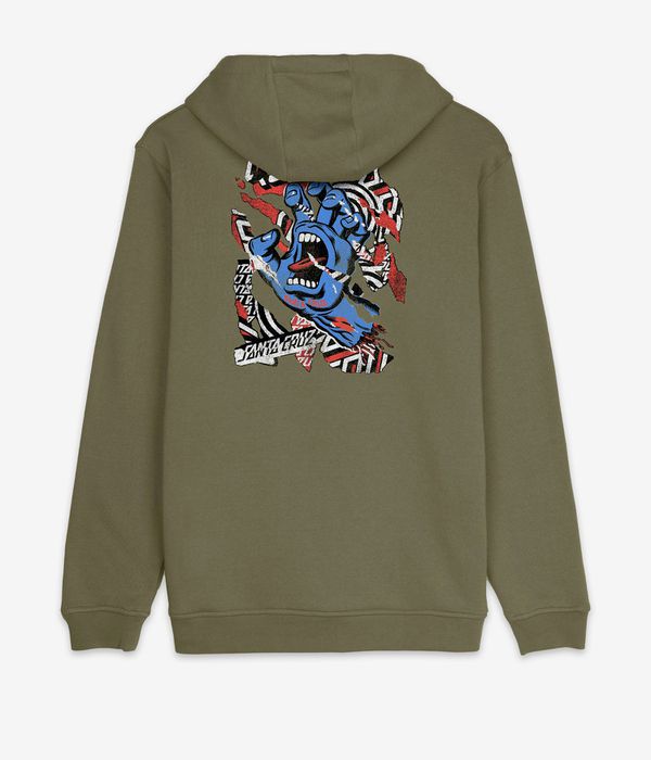 Santa Cruz Damaged Hand sweat à capuche (deep olive)