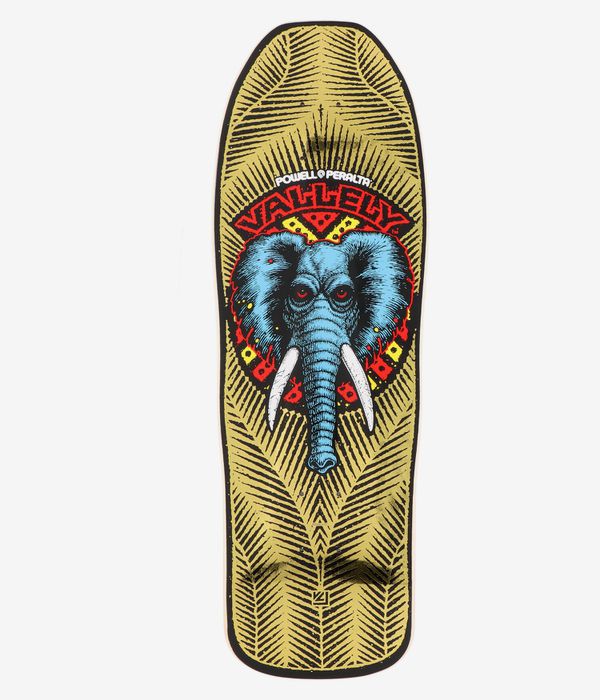 Powell-Peralta Vallely Elephant Shape 163 10" Skateboard Deck (gold)
