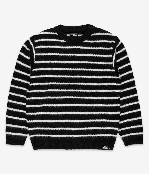 Black sweatshirt with white stripes store