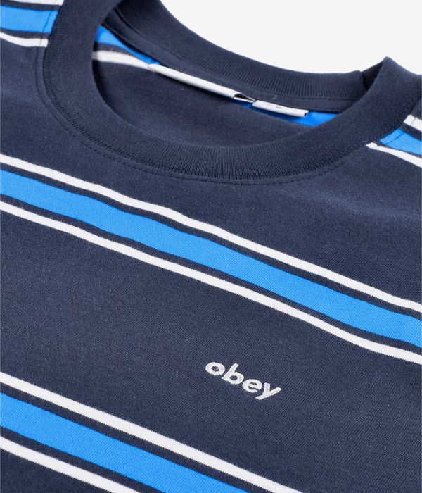 Obey Twenty Stripe Camiseta (academy navy multi)