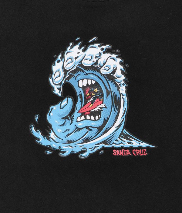 Santa Cruz Screaming Wave Front T-Shirt kids (black)
