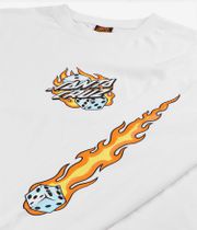 Santa Cruz Flaming Dice Dot Front Longsleeve (white)