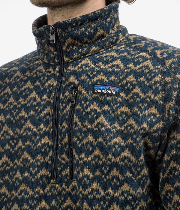 Shop Patagonia Better Sweater 1/4 Jacket (mountain peak new navy