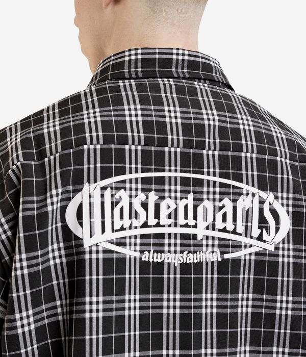 Wasted Paris Tartan Bones Camicia (black white)