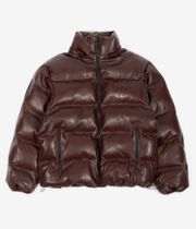 Wasted Paris Puffer Hood Faux Leather Kurtka (ice brown)