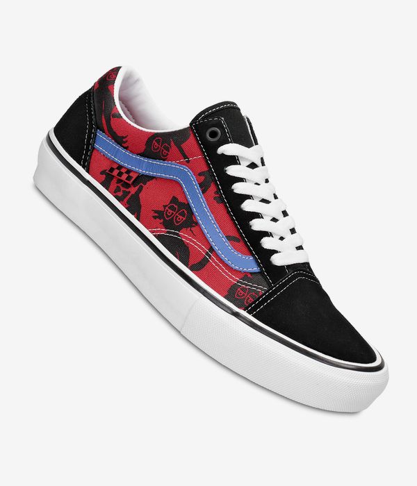 Vans x Krooked Skate Old Skool Natas For Ray Zapatilla (red)